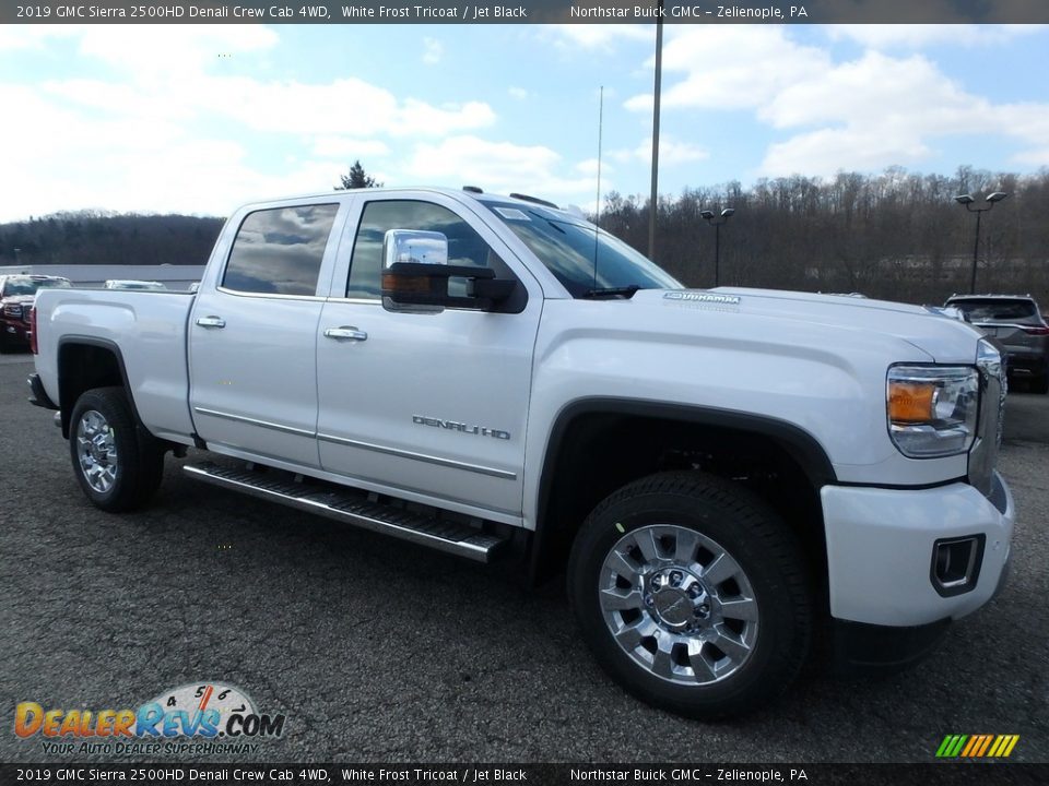 2019 GMC Sierra 2500HD Denali Crew Cab 4WD White Frost Tricoat / Jet Black Photo #3