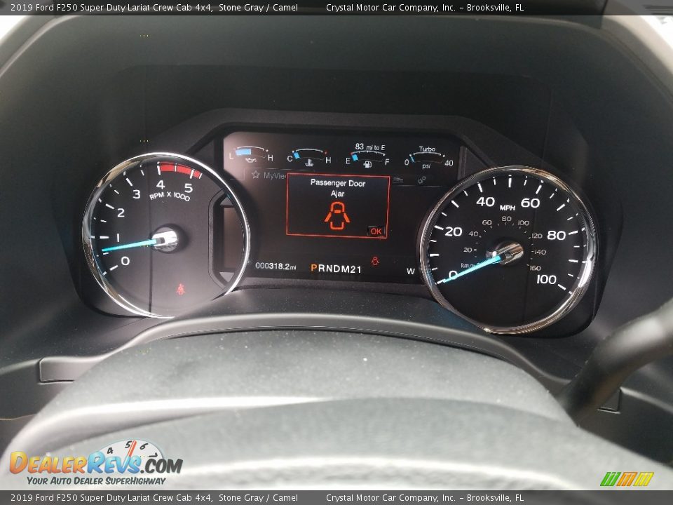 2019 Ford F250 Super Duty Lariat Crew Cab 4x4 Stone Gray / Camel Photo #14