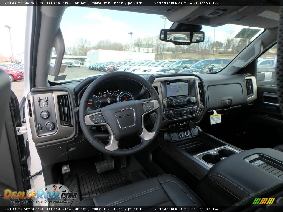 2019 GMC Sierra 2500HD Denali Crew Cab 4WD White Frost Tricoat / Jet Black Photo #12