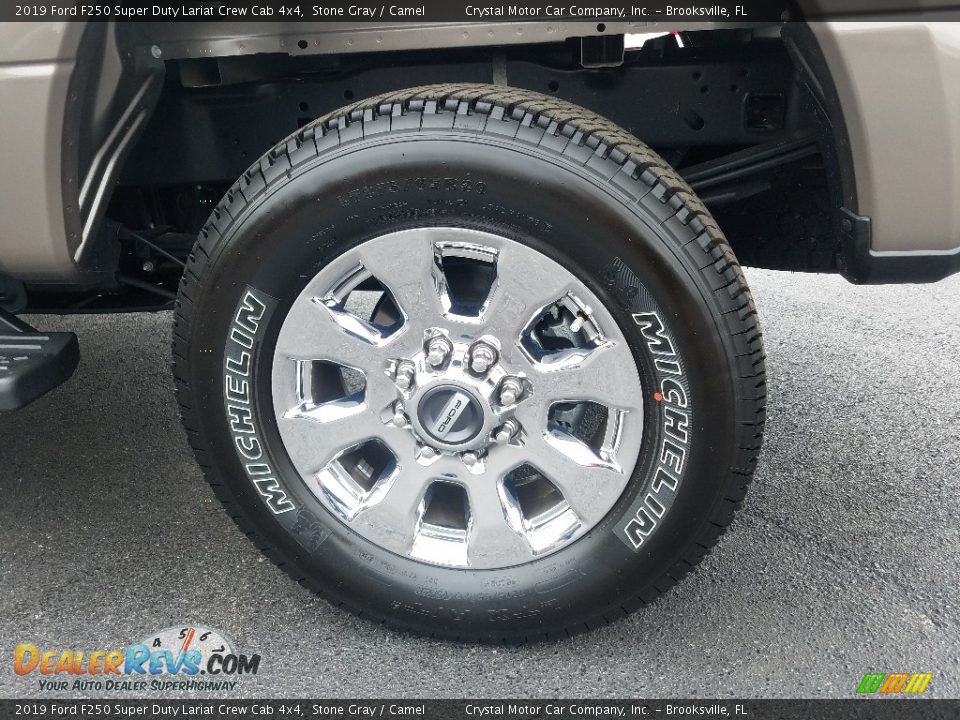 2019 Ford F250 Super Duty Lariat Crew Cab 4x4 Stone Gray / Camel Photo #20