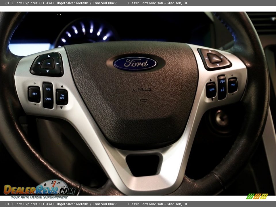 2013 Ford Explorer XLT 4WD Ingot Silver Metallic / Charcoal Black Photo #7