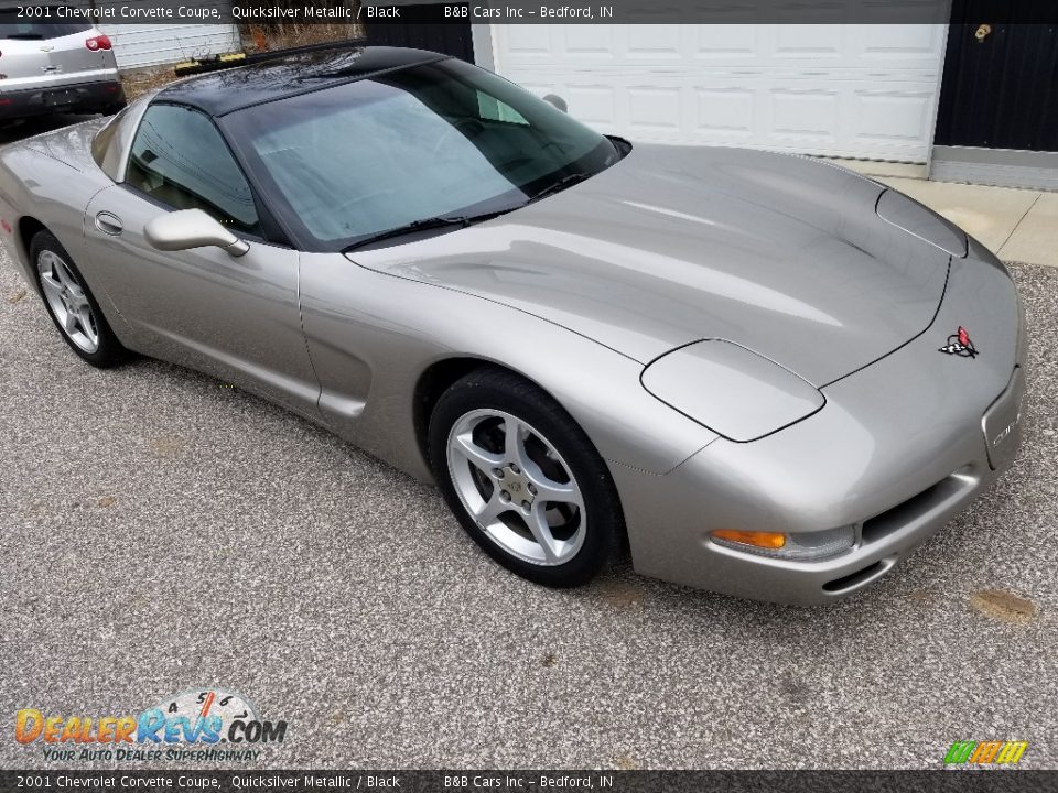 2001 Chevrolet Corvette Coupe Quicksilver Metallic / Black Photo #3