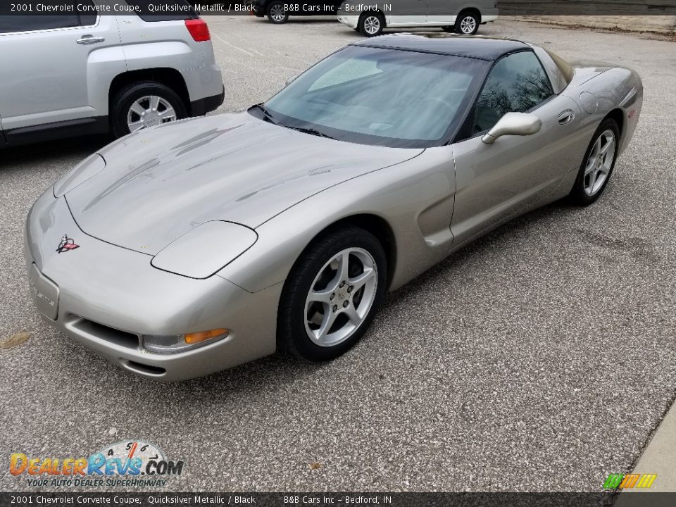2001 Chevrolet Corvette Coupe Quicksilver Metallic / Black Photo #7