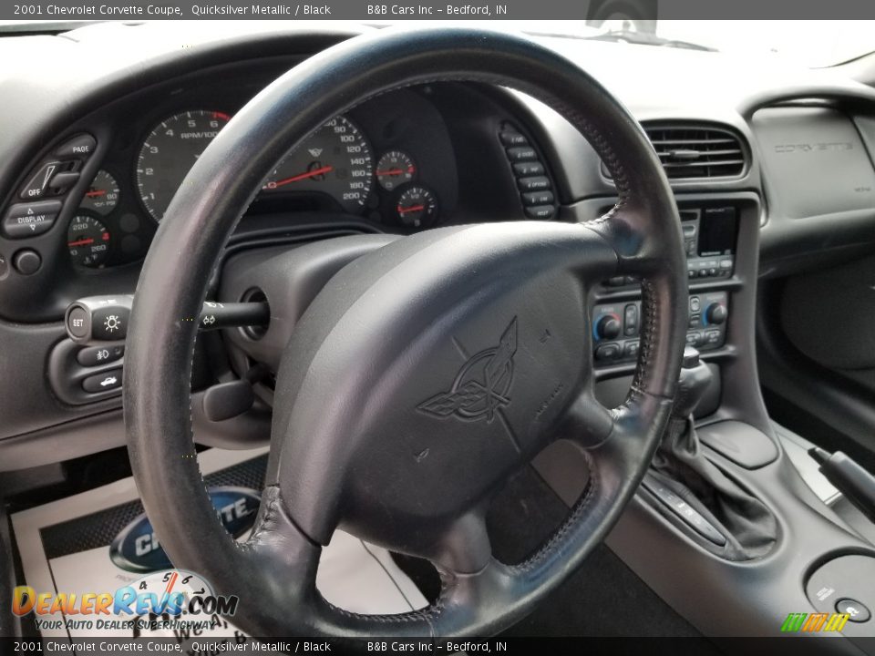 2001 Chevrolet Corvette Coupe Quicksilver Metallic / Black Photo #10