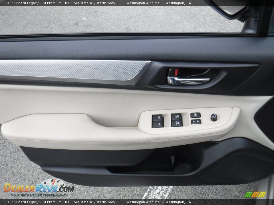 2017 Subaru Legacy 2.5i Premium Ice Silver Metallic / Warm Ivory Photo #17