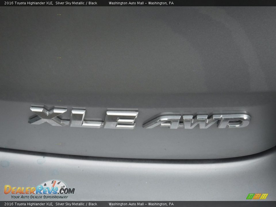 2016 Toyota Highlander XLE Silver Sky Metallic / Black Photo #11