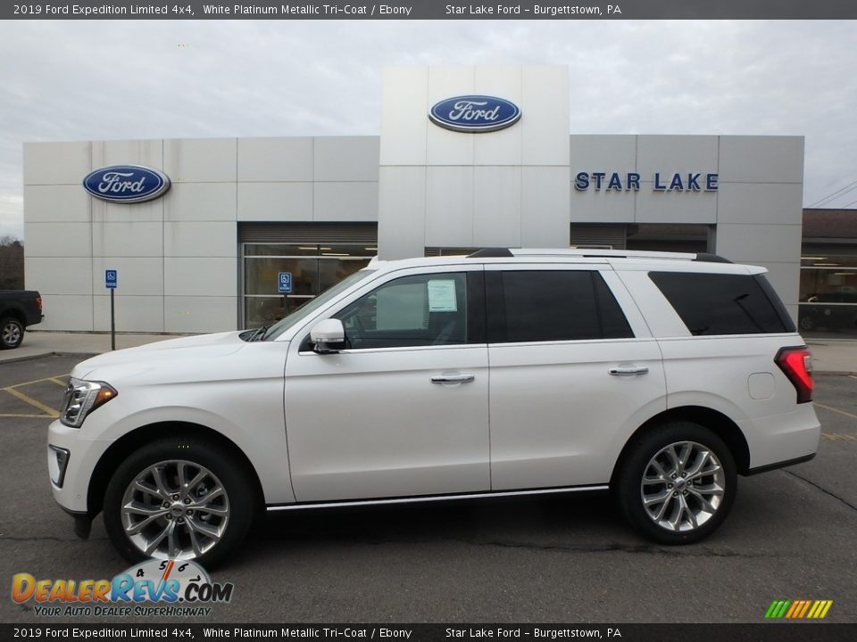 2019 Ford Expedition Limited 4x4 White Platinum Metallic Tri-Coat / Ebony Photo #1
