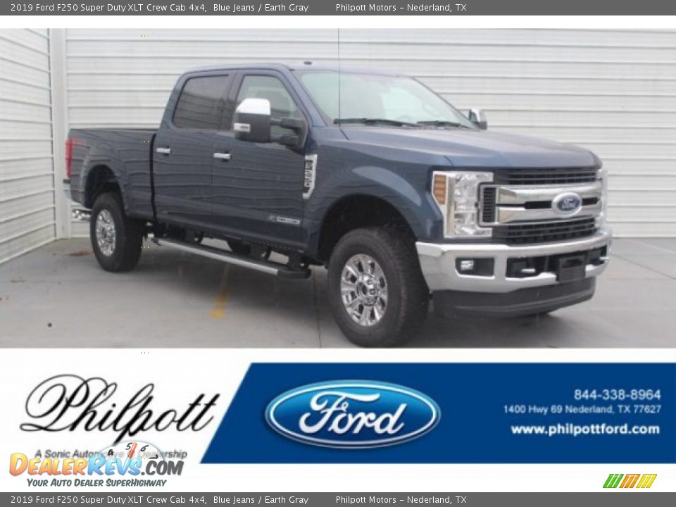 2019 Ford F250 Super Duty XLT Crew Cab 4x4 Blue Jeans / Earth Gray Photo #1