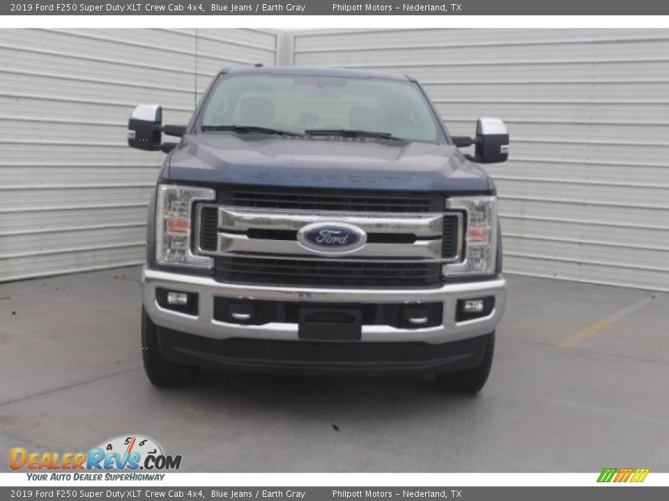 2019 Ford F250 Super Duty XLT Crew Cab 4x4 Blue Jeans / Earth Gray Photo #3