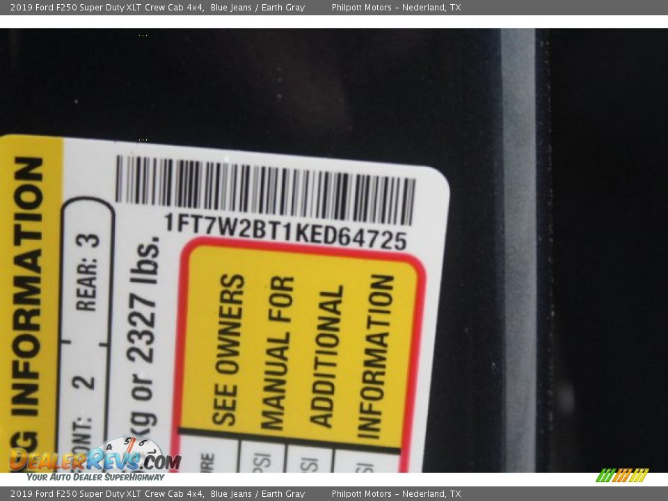 2019 Ford F250 Super Duty XLT Crew Cab 4x4 Blue Jeans / Earth Gray Photo #22