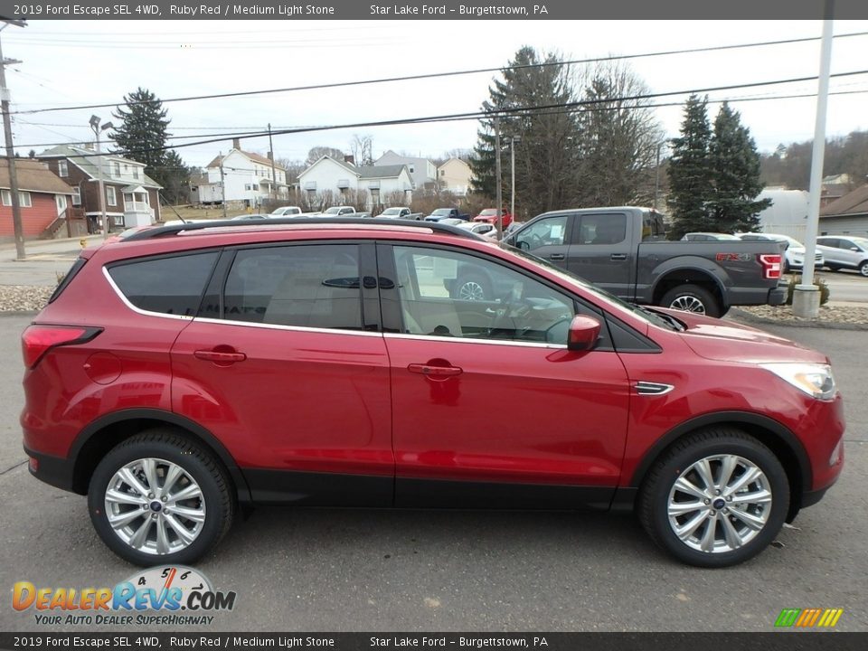 2019 Ford Escape SEL 4WD Ruby Red / Medium Light Stone Photo #4