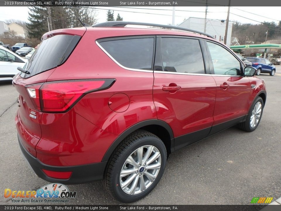 2019 Ford Escape SEL 4WD Ruby Red / Medium Light Stone Photo #5