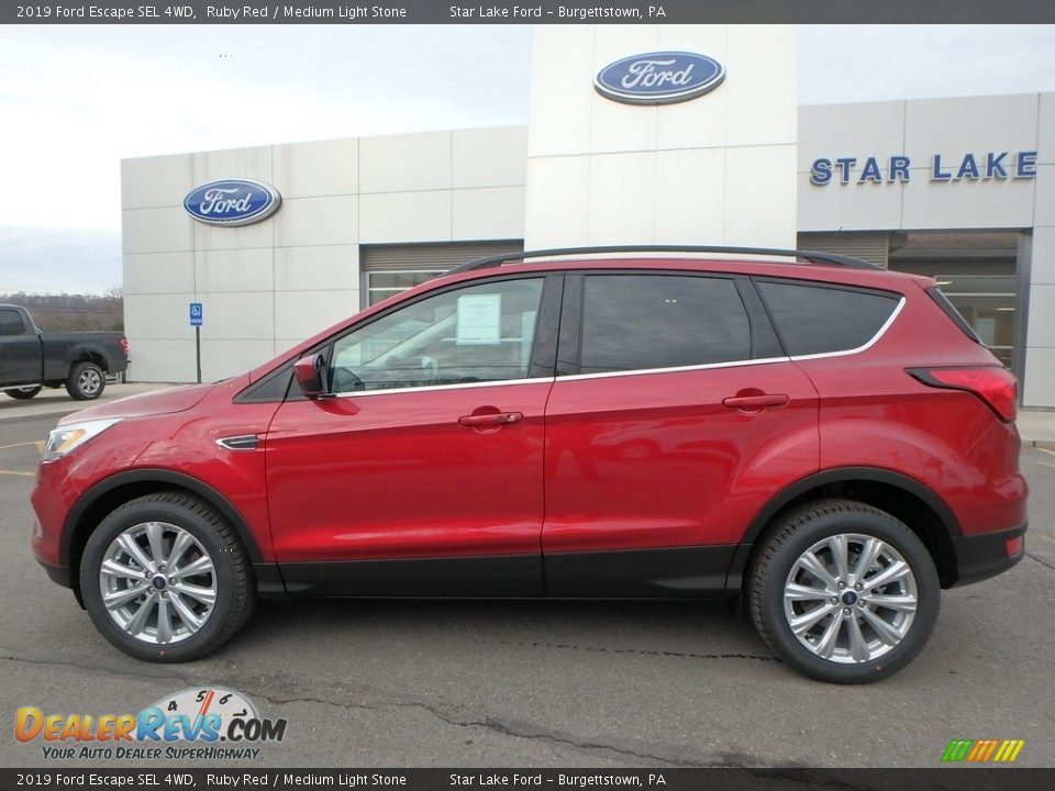 2019 Ford Escape SEL 4WD Ruby Red / Medium Light Stone Photo #9