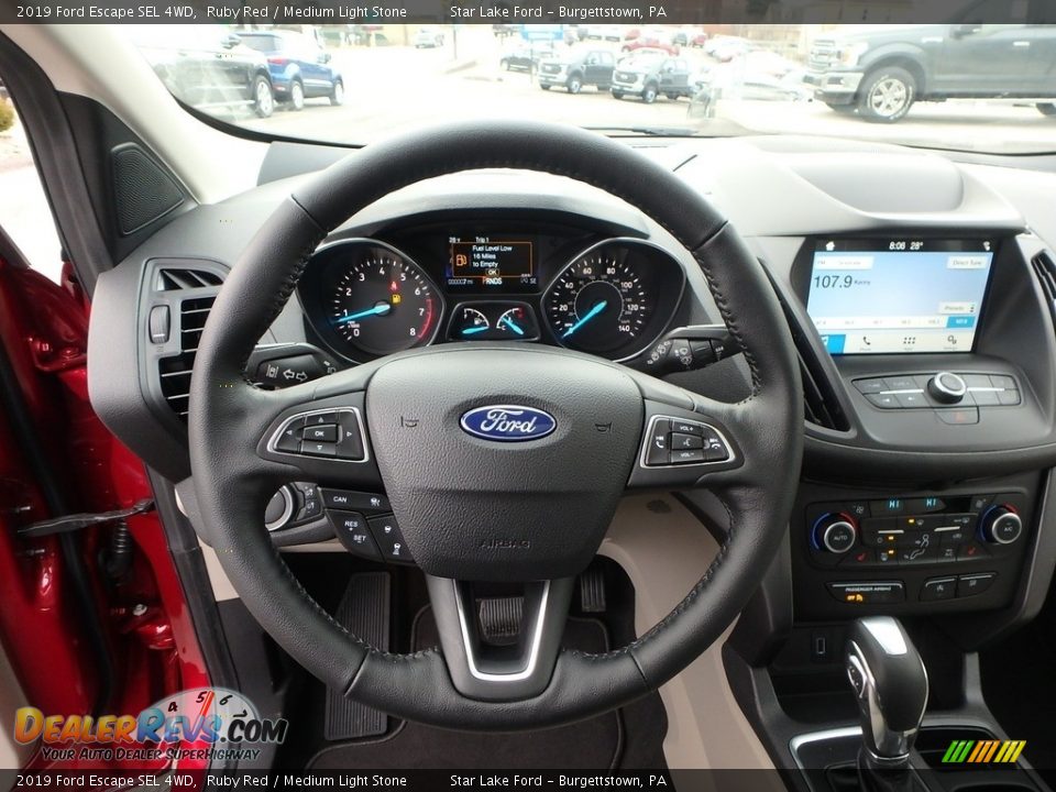 2019 Ford Escape SEL 4WD Ruby Red / Medium Light Stone Photo #17