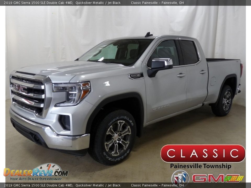 2019 GMC Sierra 1500 SLE Double Cab 4WD Quicksilver Metallic / Jet Black Photo #1