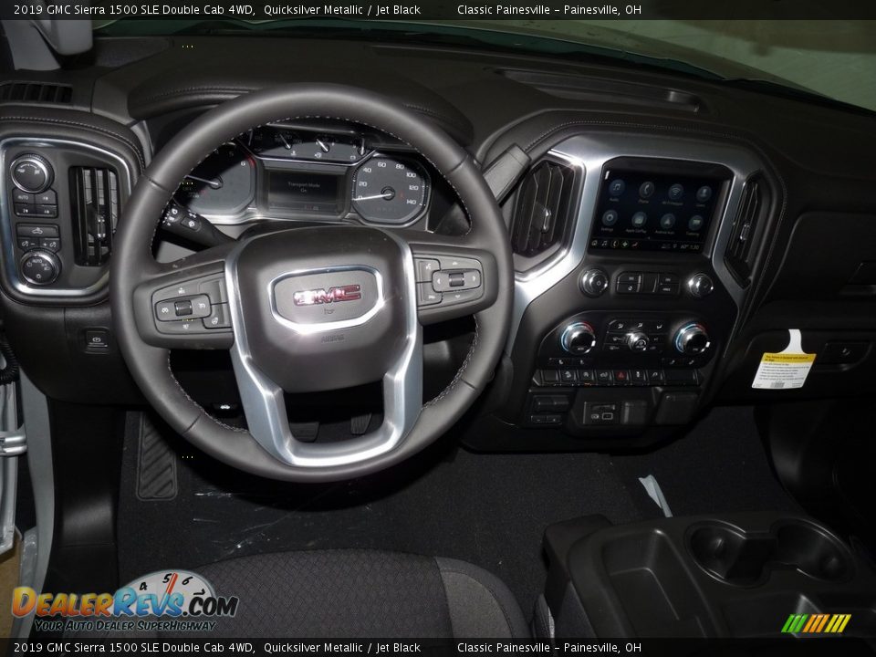 2019 GMC Sierra 1500 SLE Double Cab 4WD Quicksilver Metallic / Jet Black Photo #8