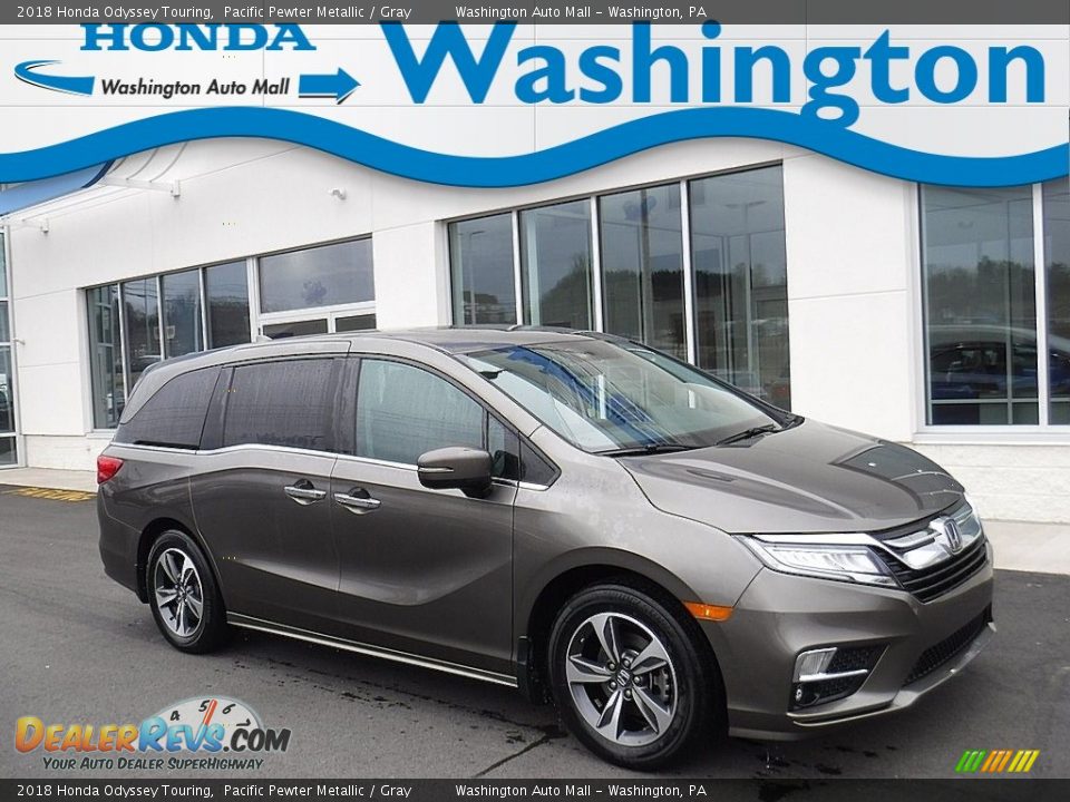 2018 Honda Odyssey Touring Pacific Pewter Metallic / Gray Photo #1