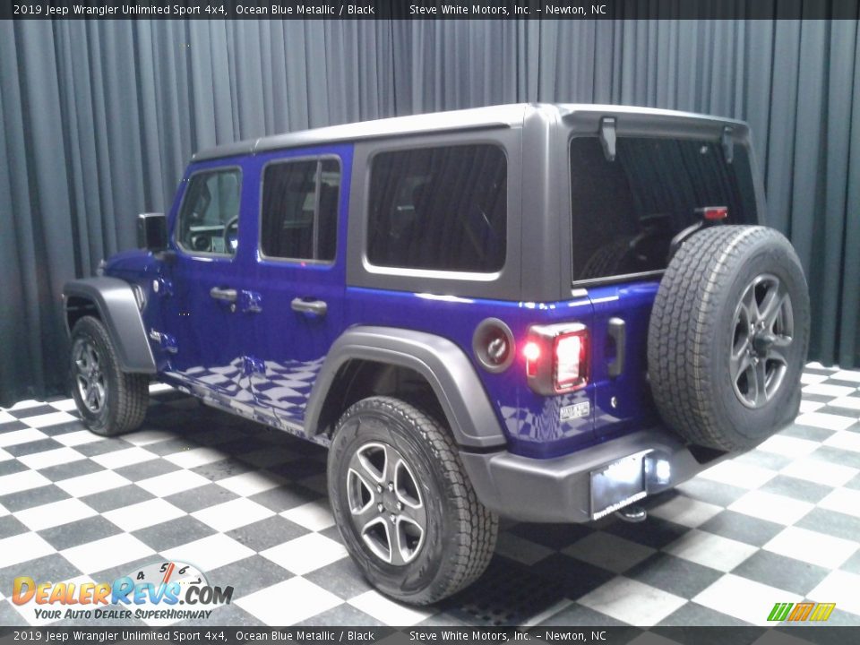 2019 Jeep Wrangler Unlimited Sport 4x4 Ocean Blue Metallic / Black Photo #8