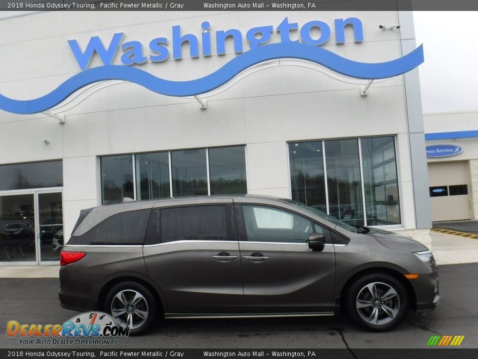 2018 Honda Odyssey Touring Pacific Pewter Metallic / Gray Photo #2