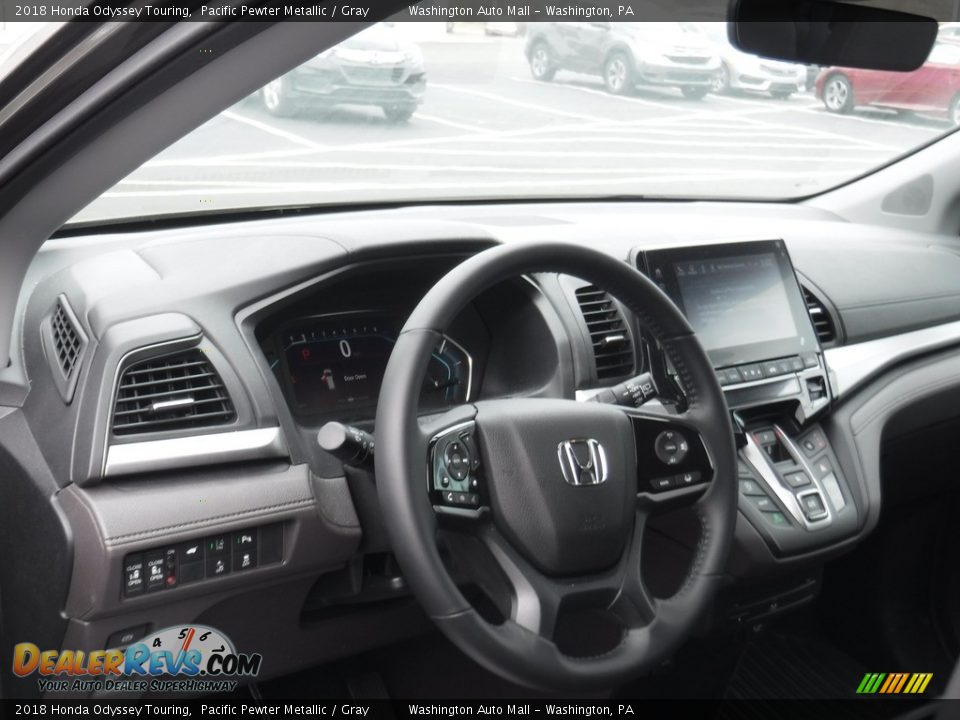 2018 Honda Odyssey Touring Pacific Pewter Metallic / Gray Photo #14