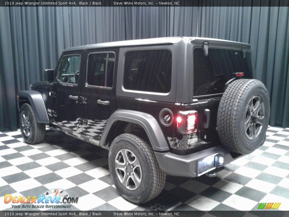 2019 Jeep Wrangler Unlimited Sport 4x4 Black / Black Photo #8