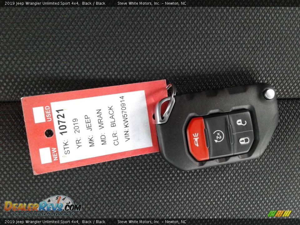 2019 Jeep Wrangler Unlimited Sport 4x4 Black / Black Photo #25