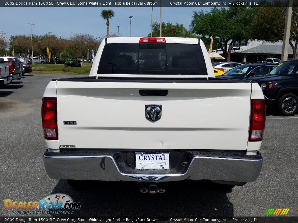 2009 Dodge Ram 1500 SLT Crew Cab Stone White / Light Pebble Beige/Bark Brown Photo #4