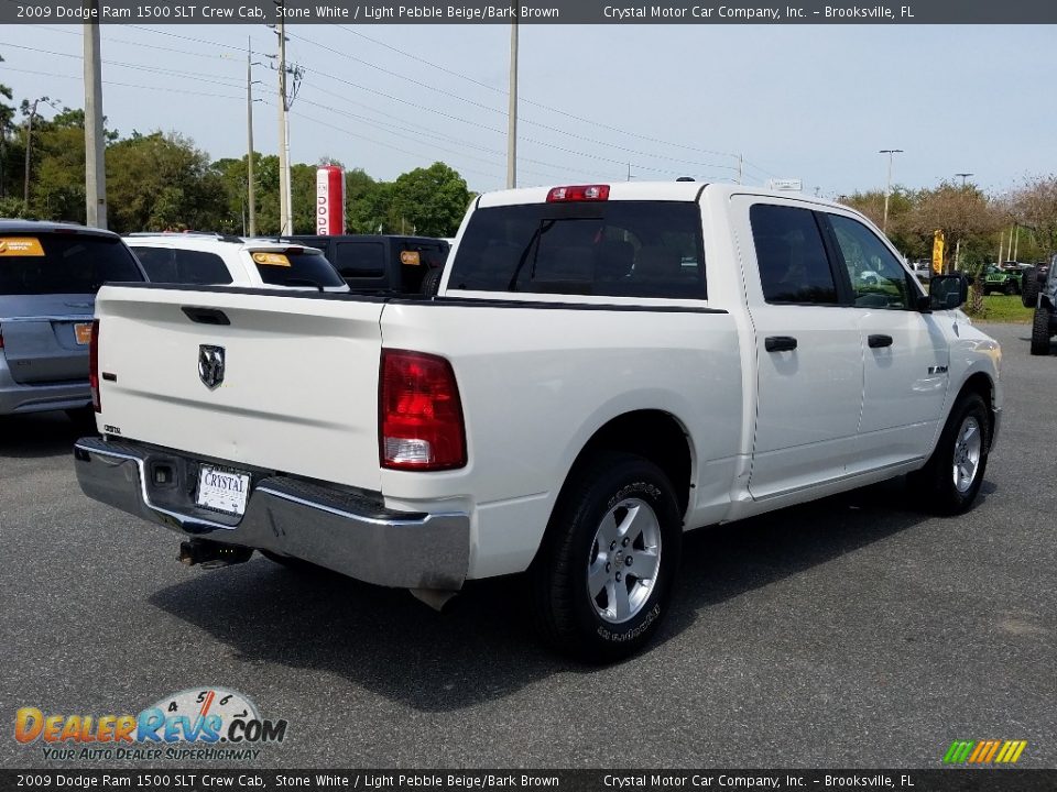 2009 Dodge Ram 1500 SLT Crew Cab Stone White / Light Pebble Beige/Bark Brown Photo #5