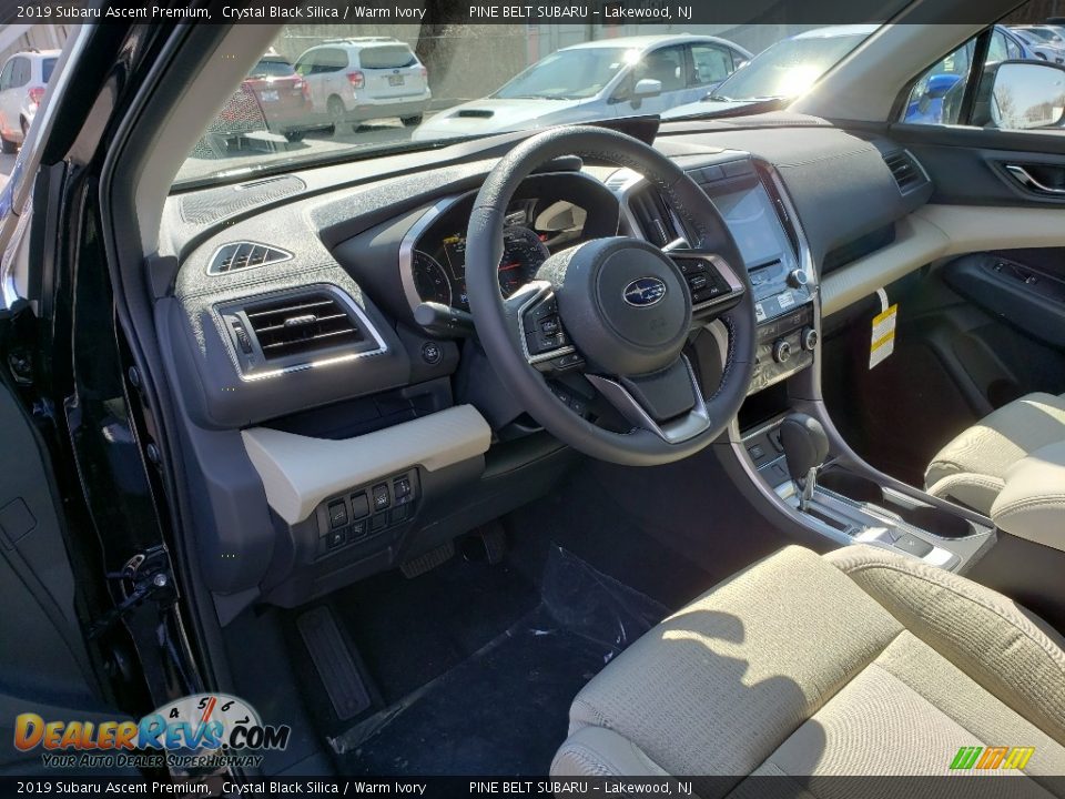 2019 Subaru Ascent Premium Crystal Black Silica / Warm Ivory Photo #7