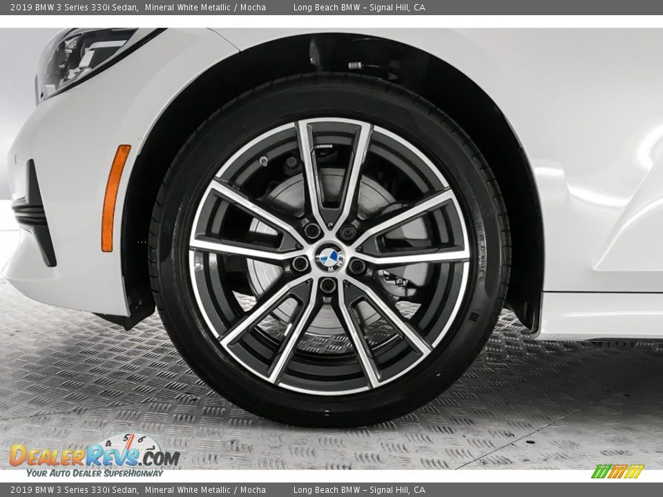 2019 BMW 3 Series 330i Sedan Mineral White Metallic / Mocha Photo #9