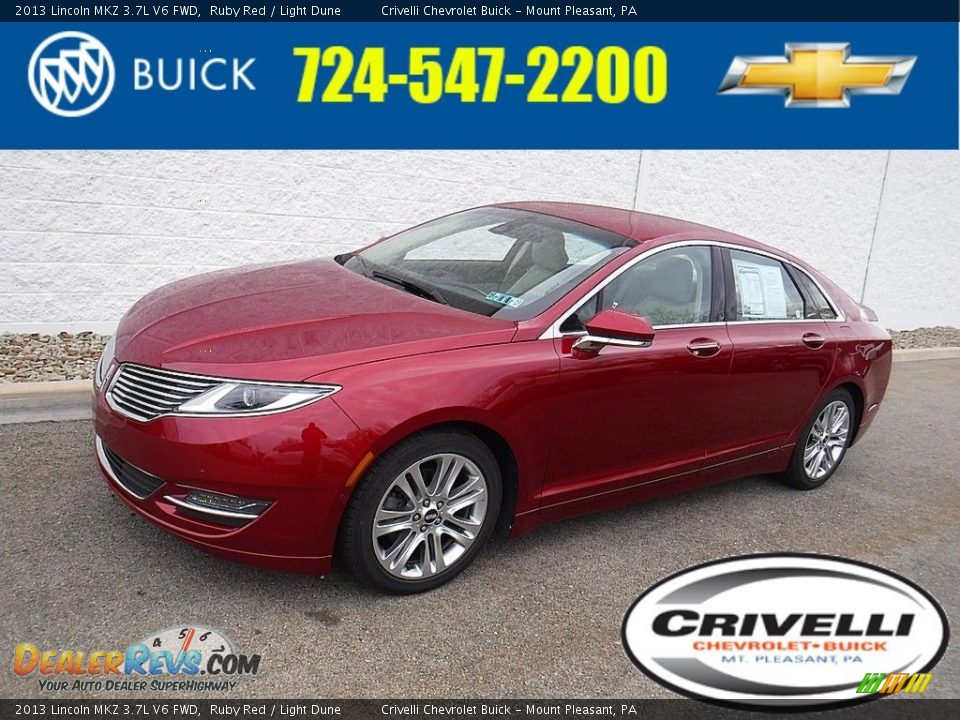 2013 Lincoln MKZ 3.7L V6 FWD Ruby Red / Light Dune Photo #1