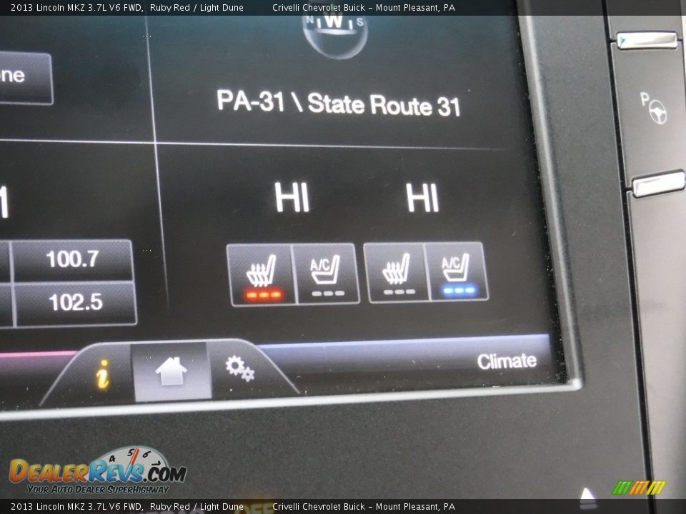 2013 Lincoln MKZ 3.7L V6 FWD Ruby Red / Light Dune Photo #21