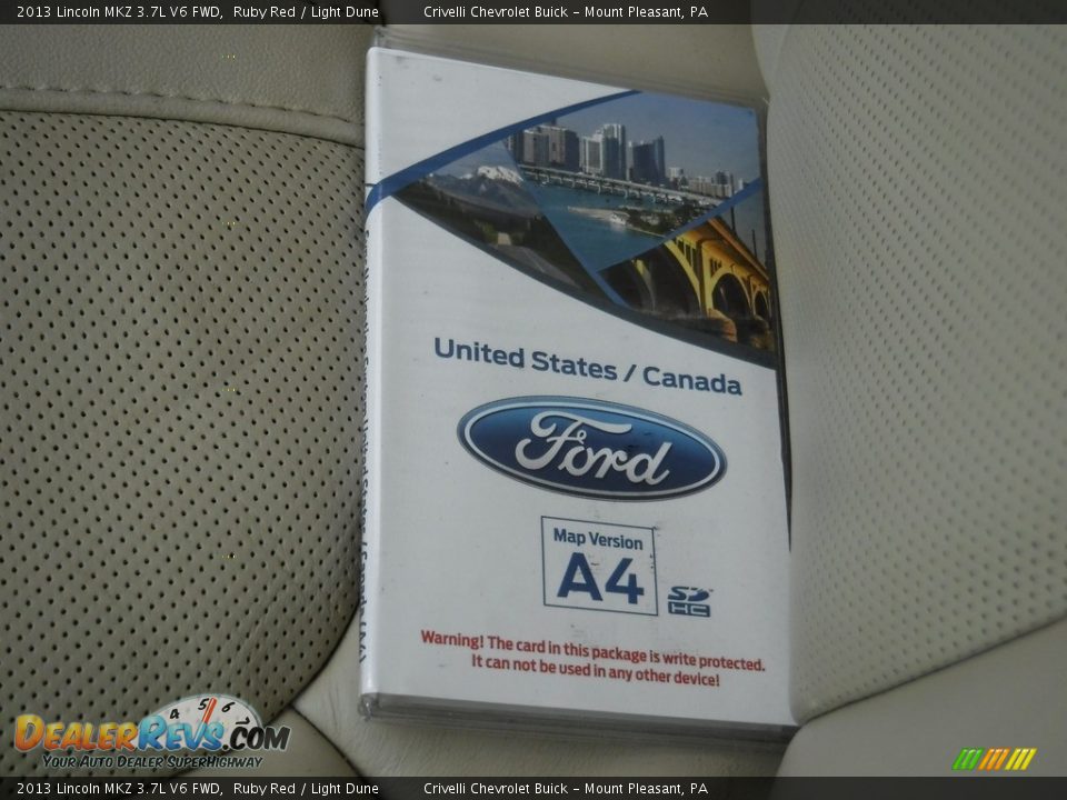 2013 Lincoln MKZ 3.7L V6 FWD Ruby Red / Light Dune Photo #35