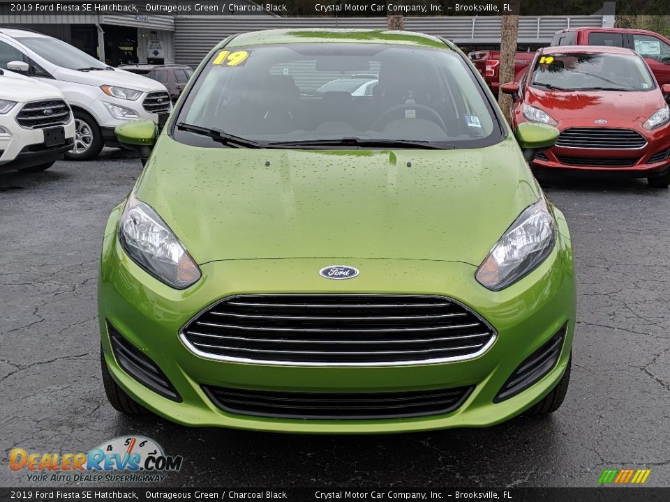 2019 Ford Fiesta SE Hatchback Outrageous Green / Charcoal Black Photo #8