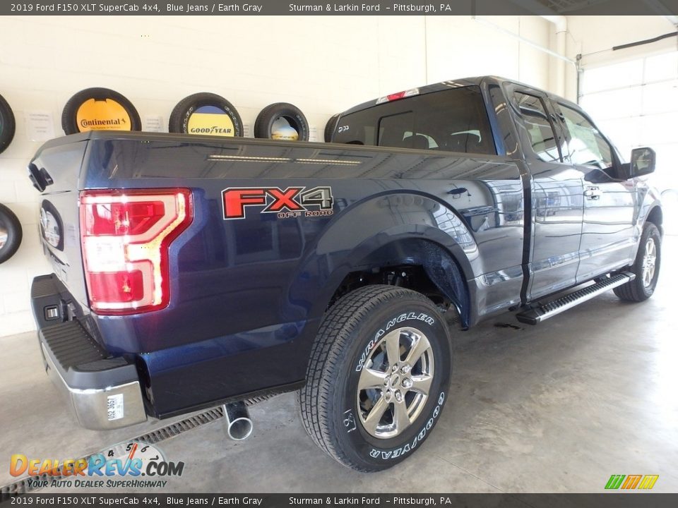 2019 Ford F150 XLT SuperCab 4x4 Blue Jeans / Earth Gray Photo #2