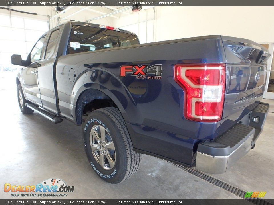 2019 Ford F150 XLT SuperCab 4x4 Blue Jeans / Earth Gray Photo #3