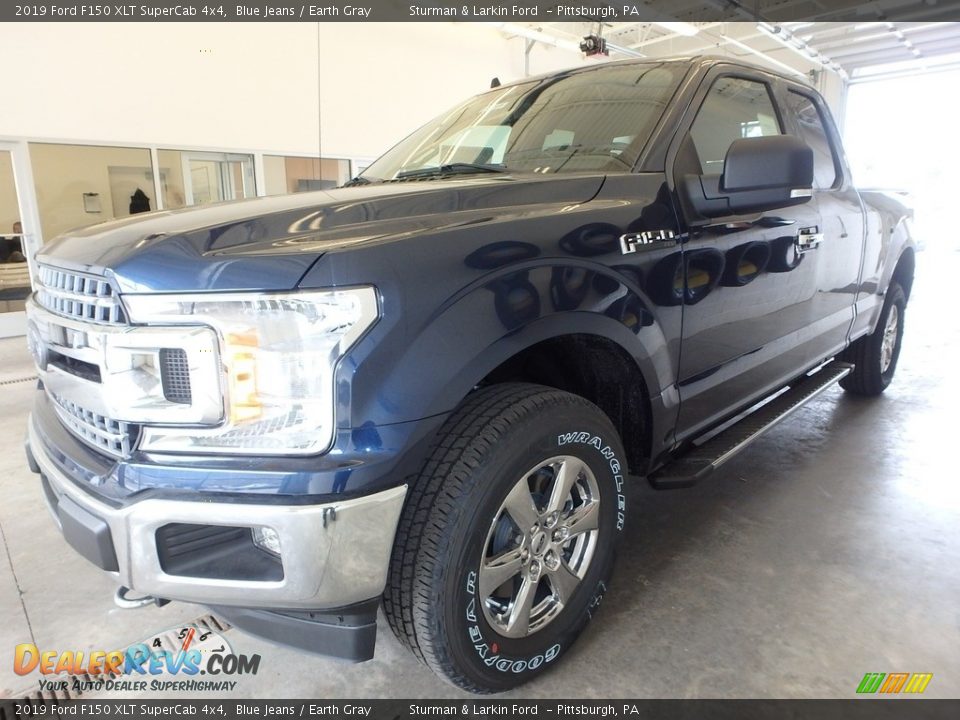2019 Ford F150 XLT SuperCab 4x4 Blue Jeans / Earth Gray Photo #4