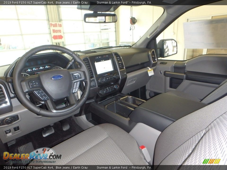 2019 Ford F150 XLT SuperCab 4x4 Blue Jeans / Earth Gray Photo #8