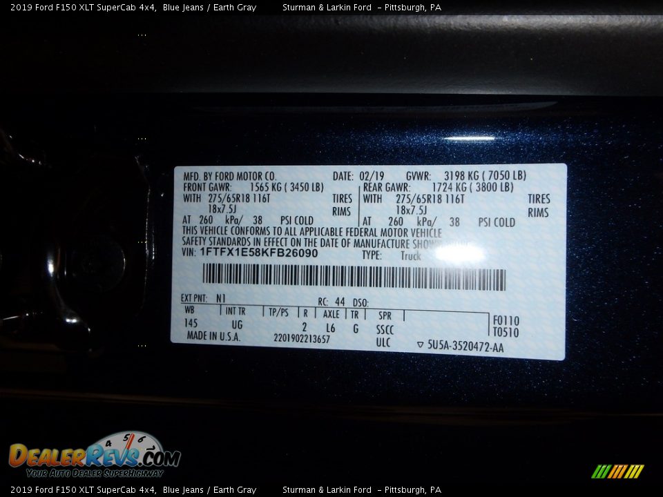 2019 Ford F150 XLT SuperCab 4x4 Blue Jeans / Earth Gray Photo #11