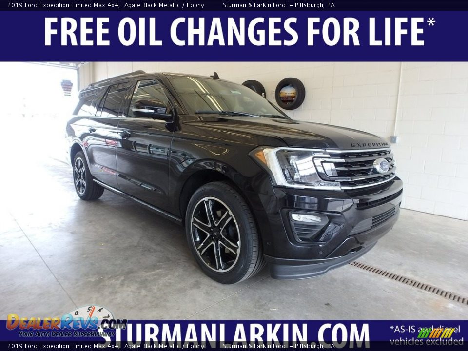 2019 Ford Expedition Limited Max 4x4 Agate Black Metallic / Ebony Photo #1
