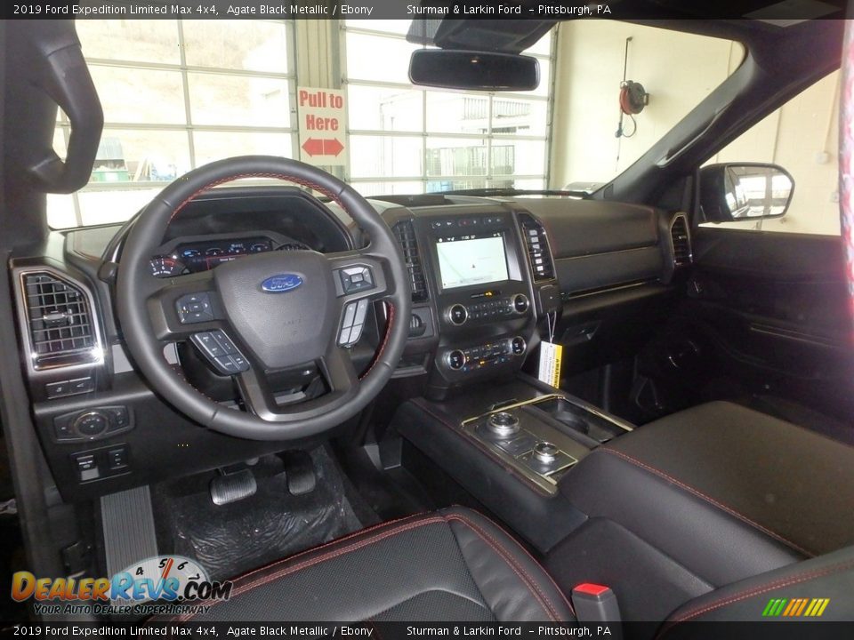 Ebony Interior - 2019 Ford Expedition Limited Max 4x4 Photo #9