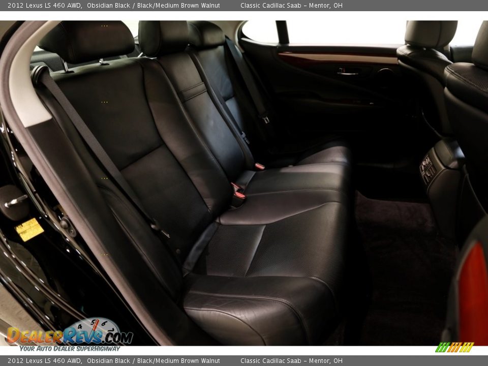 2012 Lexus LS 460 AWD Obsidian Black / Black/Medium Brown Walnut Photo #22