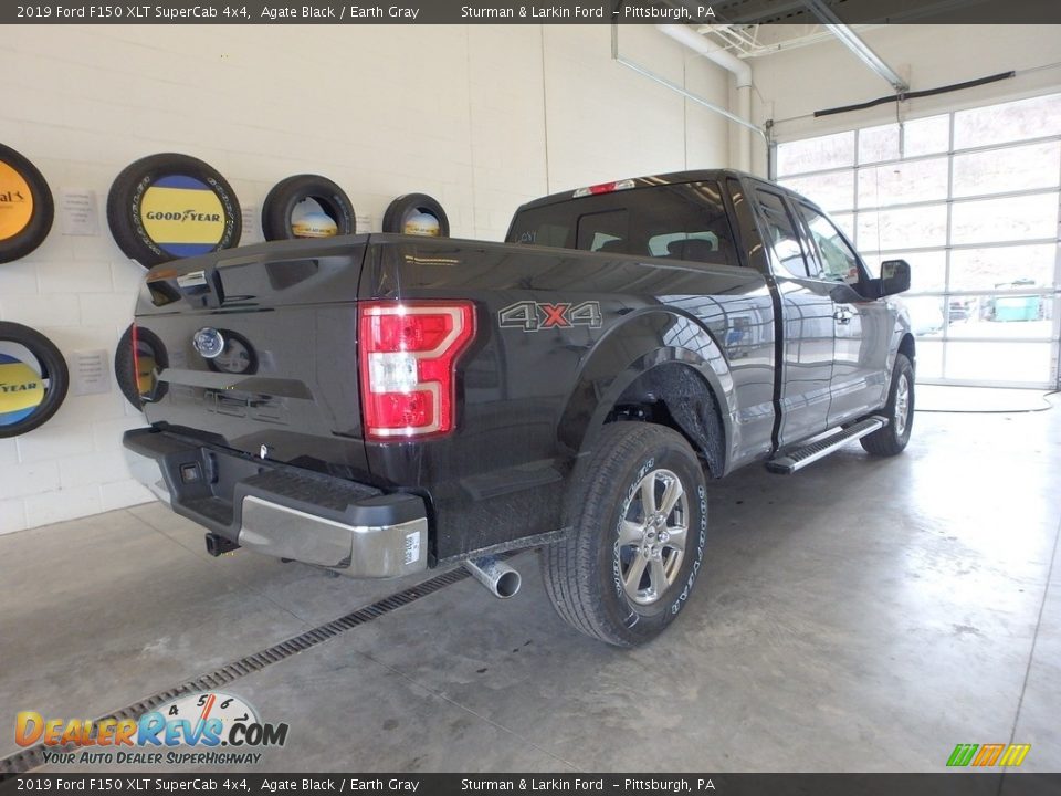 2019 Ford F150 XLT SuperCab 4x4 Agate Black / Earth Gray Photo #2
