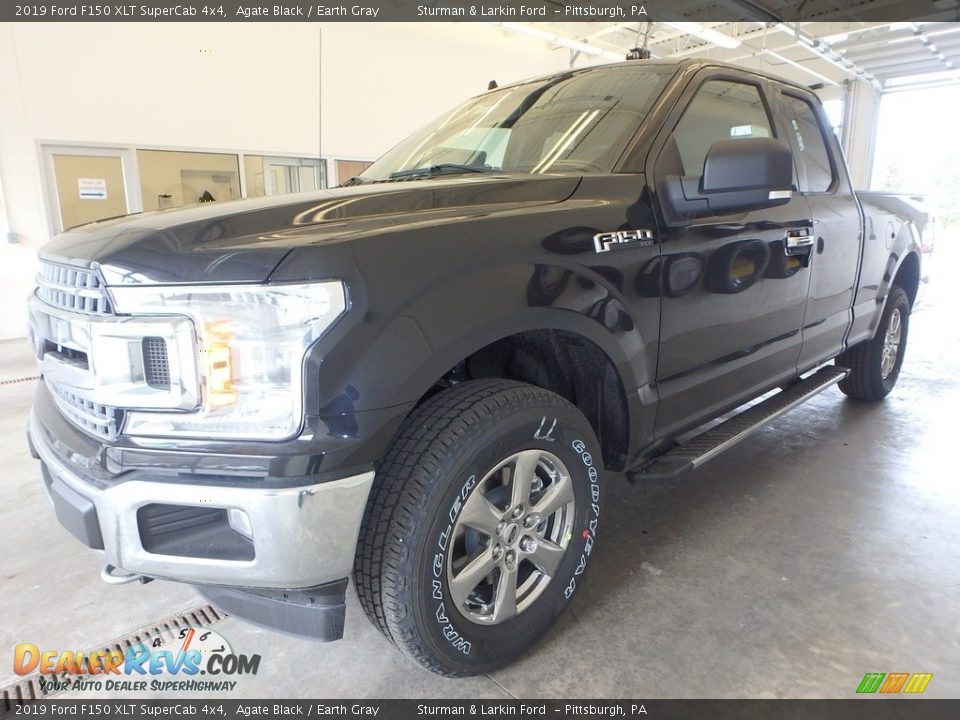2019 Ford F150 XLT SuperCab 4x4 Agate Black / Earth Gray Photo #4