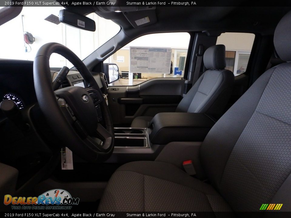2019 Ford F150 XLT SuperCab 4x4 Agate Black / Earth Gray Photo #6