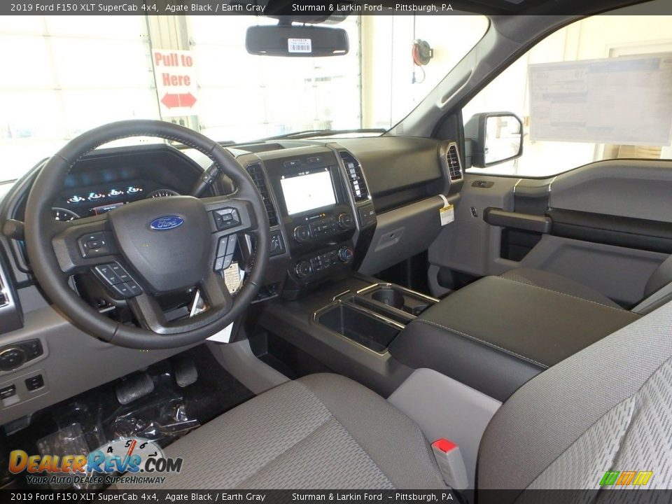 2019 Ford F150 XLT SuperCab 4x4 Agate Black / Earth Gray Photo #8