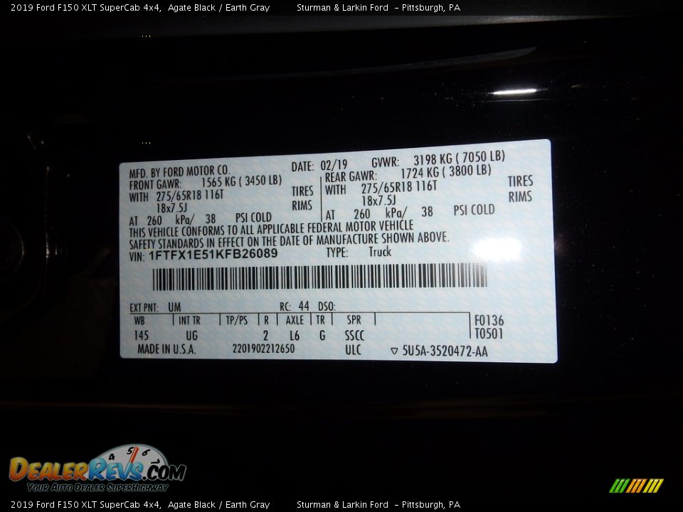 2019 Ford F150 XLT SuperCab 4x4 Agate Black / Earth Gray Photo #11