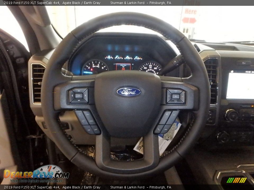 2019 Ford F150 XLT SuperCab 4x4 Agate Black / Earth Gray Photo #14