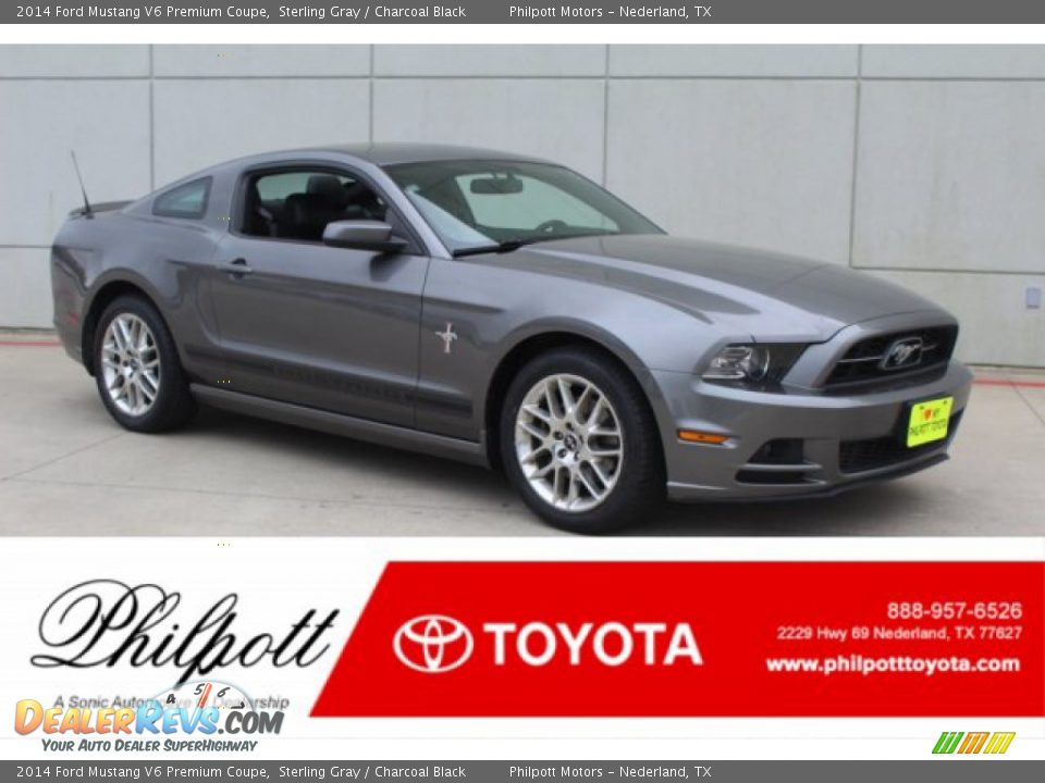 2014 Ford Mustang V6 Premium Coupe Sterling Gray / Charcoal Black Photo #1