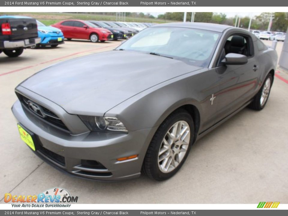2014 Ford Mustang V6 Premium Coupe Sterling Gray / Charcoal Black Photo #3